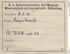 Etiketten zu Lapislazuli (NHMW-MIN-Az14)